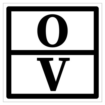 Знак отходов 5 класса опасности, V (пленка ламинированная, 300х300 мм)
